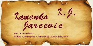 Kamenko Jarčević vizit kartica